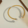 Wholesale 316L Stainless Steel Goldplated Bladeshaped Geometric Collar Jewelry Fashion Design