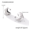 Wholesale 316L Stainless Steel Goldplated Doublelayer Dropshaped Geometric Stitching Earrings For Women