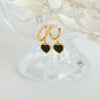 Wholesale 316L Stainless Steel Goldplated Dripping Oil Peach Heart Earrings For Women Fashion Light Luxury Style