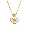Wholesale 316L Stainless Steel Goldplated Fashion Love Fourleaf Clover Pendant Necklace For Women