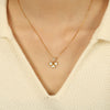 Wholesale 316L Stainless Steel Goldplated Fashion Love Fourleaf Clover Pendant Necklace For Women