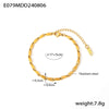 Wholesale Titanium Steel Goldplated Fashion Necklace And Bracelet With Diamond Carved Pattern For Women