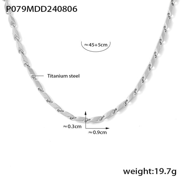 Wholesale Titanium Steel Goldplated Fashion Necklace And Bracelet With Diamond Carved Pattern For Women