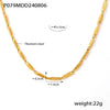Wholesale Titanium Steel Goldplated Fashion Necklace And Bracelet With Diamond Carved Pattern For Women