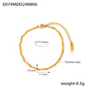 Wholesale Titanium Steel Goldplated Fashion Necklace And Bracelet With Diamond Carved Pattern For Women