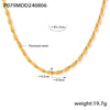Wholesale Titanium Steel Goldplated Fashion Necklace And Bracelet With Diamond Carved Pattern For Women