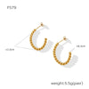 Wholesale 316L Stainless Steel Goldplated Geometric Cshaped And Ushape Earrings For Women