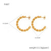 Wholesale 316L Stainless Steel Goldplated Geometric Cshaped And Ushape Earrings For Women