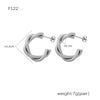 Wholesale 316L Stainless Steel Goldplated Geometric Cshaped And Ushape Earrings For Women