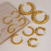 Wholesale 316L Stainless Steel Goldplated Geometric Cshaped And Ushape Earrings For Women