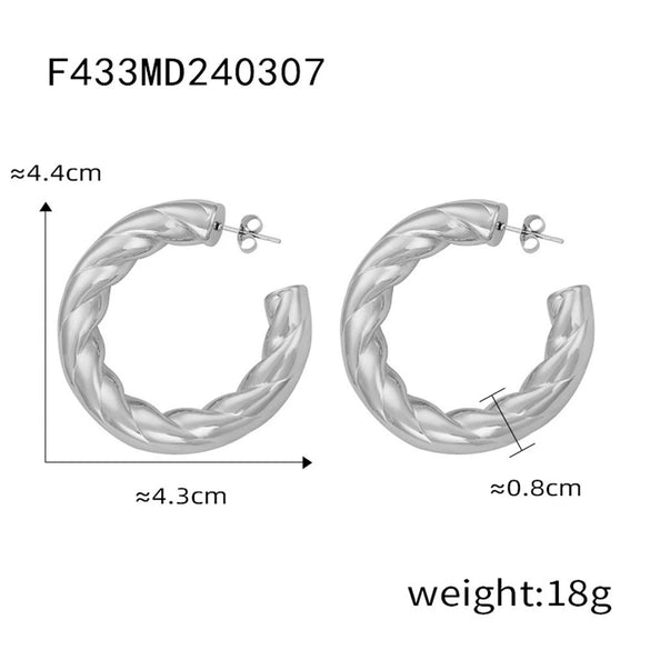 Wholesale 316L Stainless Steel Goldplated Geometric Cshaped And Ushape Earrings For Women