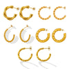 Wholesale 316L Stainless Steel Goldplated Geometric Cshaped And Ushape Earrings For Women