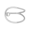 Wholesale 316L Stainless Steel Goldplated Geometric Inlaid Zircon And Shellfish Simple Unisex Ring