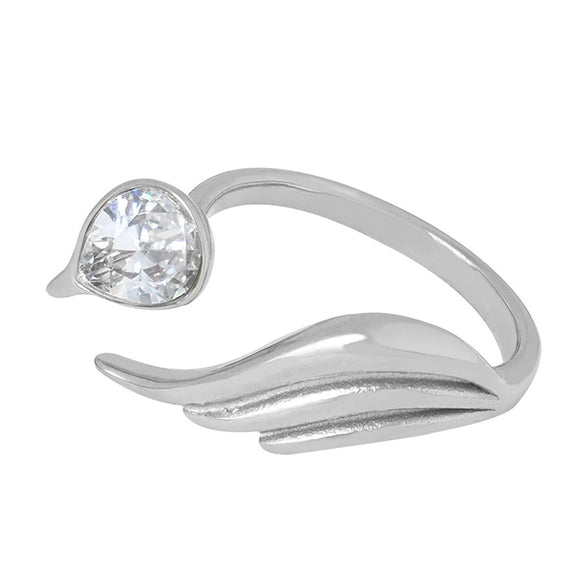 Wholesale 316L Stainless Steel Goldplated Geometric Inlaid Zircon And Shellfish Simple Unisex Ring