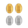 Wholesale 316L Stainless Steel Goldplated Geometric Multilayer Line Texture Women's Earrings