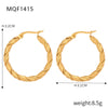 Wholesale 316L Stainless Steel Goldplated Geometric Pattern Exaggerated Earrings For Women
