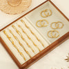 Wholesale 316L Stainless Steel Goldplated Geometric Pattern Exaggerated Earrings For Women