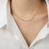 Wholesale 316L Stainless Steel Goldplated Geometric Style Unisex Necklace Jewelry
