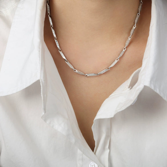 Wholesale 316L Stainless Steel Goldplated Geometric Style Unisex Necklace Jewelry