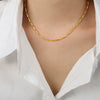 Wholesale 316L Stainless Steel Goldplated Geometric Style Unisex Necklace Jewelry