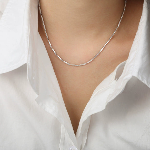 Wholesale 316L Stainless Steel Goldplated Geometric Style Unisex Necklace Jewelry