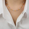 Wholesale 316L Stainless Steel Goldplated Geometric Style Unisex Necklace Jewelry
