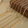 Wholesale 316L Stainless Steel Goldplated Geometric Style Unisex Necklace Jewelry
