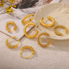 Wholesale 316L Stainless Steel Goldplated Geometric Ushape Earrings Jewelry Fashion Simple Niche Design