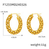 Wholesale 316L Stainless Steel Goldplated Geometric Ushape Earrings Jewelry Fashion Simple Niche Design
