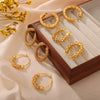 Wholesale 316L Stainless Steel Goldplated Geometric Ushape Earrings Jewelry Fashion Simple Niche Design