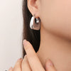 Wholesale 316L Stainless Steel Goldplated Geometric Ushape Simple Design Women's Earrings Jewelry