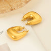 Wholesale 316L Stainless Steel Goldplated Geometric Ushape Simple Design Women's Earrings Jewelry