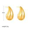Wholesale Titanium Steel Goldplated Geometric Water Drop Earrings For Women