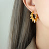 Wholesale 316L Stainless Steel Goldplated Ushape Personality Earrings