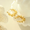 Wholesale 316L Stainless Steel Goldplated Ushape Personality Earrings