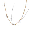 Wholesale 316L Stainless Steel Goldplated Women's Fashion Necklace With Crystal Stone