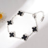 Wholesale Titanium Steel Handmade Fourleaf Clover And Flower Style Women's Jewelry Necklace Earrings Bracelet