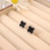 Wholesale Titanium Steel Handmade Fourleaf Clover And Flower Style Women's Jewelry Necklace Earrings Bracelet