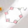 Wholesale Titanium Steel Handmade Fourleaf Clover And Flower Style Women's Jewelry Necklace Earrings Bracelet