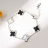 Wholesale Titanium Steel Handmade Fourleaf Clover And Flower Style Women's Jewelry Necklace Earrings Bracelet