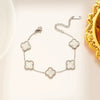 Wholesale Titanium Steel Handmade Fourleaf Clover And Flower Style Women's Jewelry Necklace Earrings Bracelet