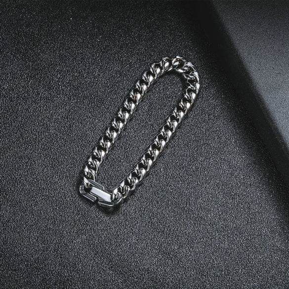 Wholesale Titanium Steel Handmade Geometric Fashion Unisex Buckle Bracelet Jewelry
