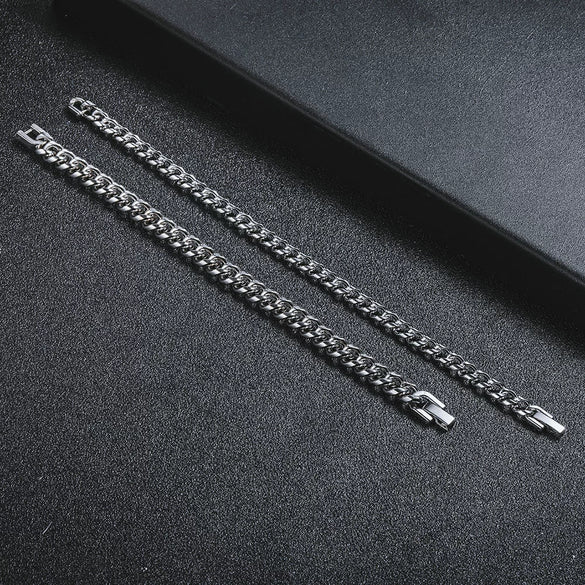 Wholesale Titanium Steel Handmade Geometric Fashion Unisex Buckle Bracelet Jewelry