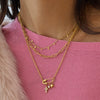Wholesale Titanium Steel Heart And Geometric Shaped Necklace For Women With Plating Process Featuring A Touch Of Luxury And A Niche Design