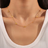 Wholesale 316L Stainless Steel Heart Clavicle Necklace With Electroplating Hiphop Style