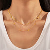 Wholesale 316L Stainless Steel Heart Clavicle Necklace With Electroplating Hiphop Style