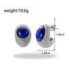 Wholesale Titanium Steel Heart Cshaped Light Luxury Earrings With Diamond Oil Painting Pattern And Electroplating Process For Women