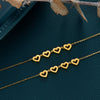 Wholesale Titanium Steel Heart Four Leaf Clover Magnetic Deformation Women's Necklace Electroplated 18K Gold Color Protected O Chain