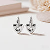 Wholesale Titanium Steel Heart Geometric Earrings For Women With Electroplating Processing