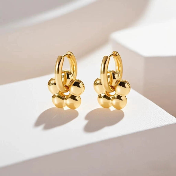 Wholesale Titanium Steel Heart Geometric Earrings For Women With Electroplating Processing